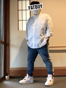 「jiggys shop（ジギーズショップ）のアイテム（パンツ）」を使った、Fatboyzさん（メンズ・170cm）の秋コーディネート