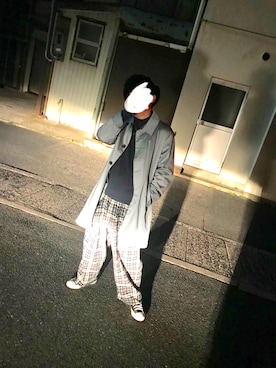 「モードストリート」｜「アイテム（ステンカラーコート）」を使った、kensuke   さん（メンズ・163cm）の冬コーディネート