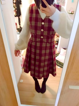 「Bobon21（ボボンニジュウイチ）のアイテム（ワンピース/ドレス）」を使った、🥀 𝒸𝓁𝒶𝓃 🥀さん（レディース・149cm）の秋コーディネート