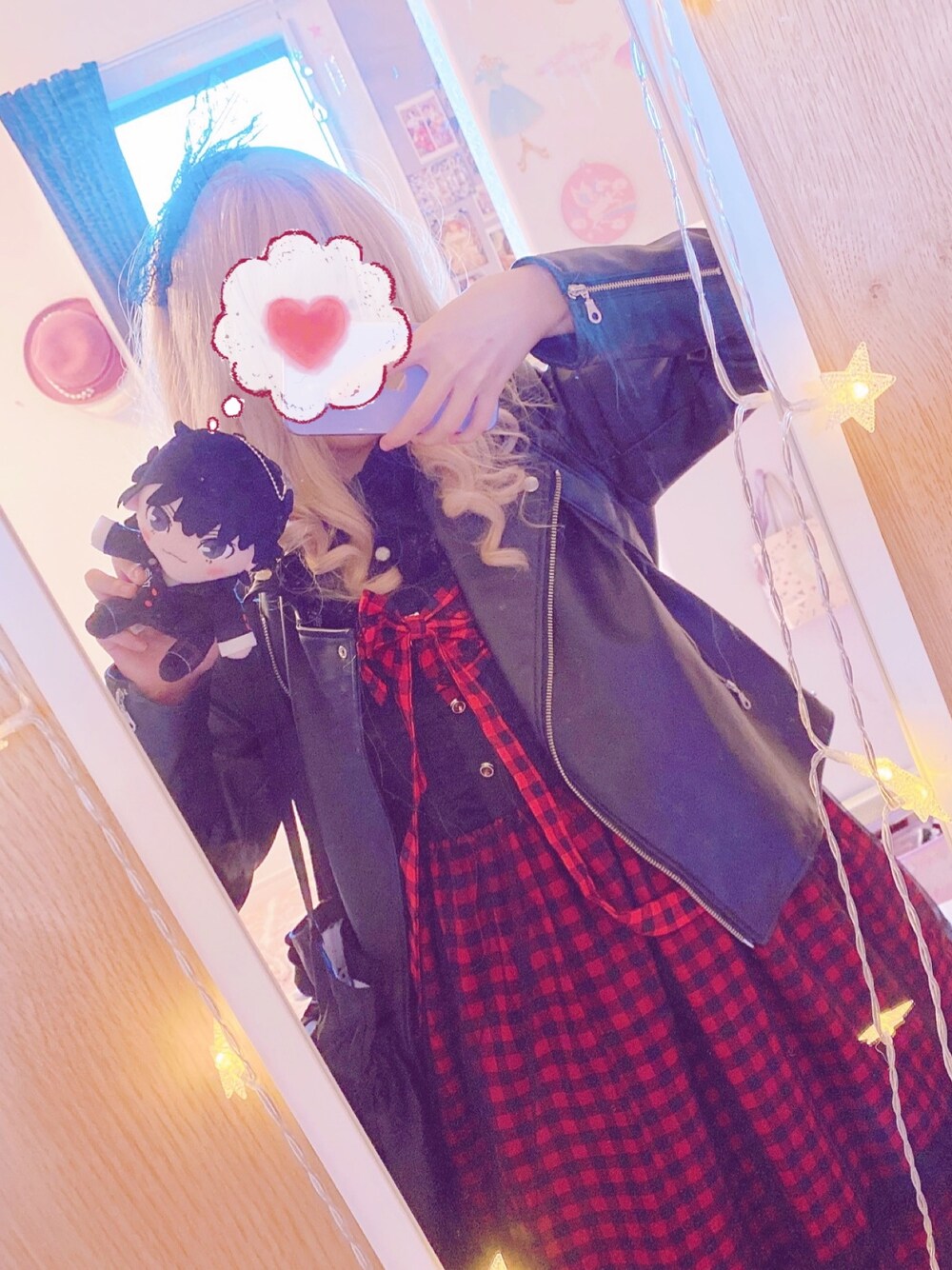 「古着MIX、低身長コーデ、黒」｜「no brandのアイテム（ワンピース、レッド系）」を使った、🥀 𝒸𝓁𝒶𝓃 🥀さん（レディース・149cm）の冬コーディネートの1枚目の写真