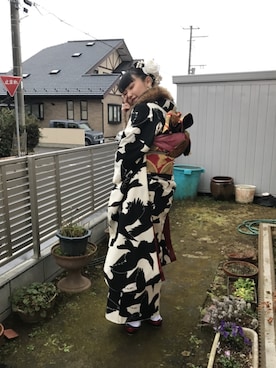 「アイテム（水着/着物・浴衣）」を使った、なさん（レディース・166cm）の春コーディネート