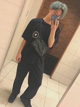 「TIMELY WARNING（タイムリーワーニング）のアイテム（パンツ）」を使った、TAISEI 1115さん（メンズ・163cm）の夏コーディネート