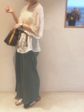 「JEANASIS（ジーナシス）のアイテム（財布/小物）」を使った、natsuko❤︎さん（レディース・160cm）の夏コーディネート