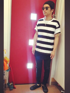 「BRIXTON（ブリクストン）のアイテム（ニットキャップ/ビーニー）」を使った、SG Ryoheyさん（メンズ・163cm）の春コーディネート
