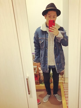 「King Mob（キングモブ）のアイテム」を使った、SG Ryoheyさん（メンズ・163cm）の冬コーディネート