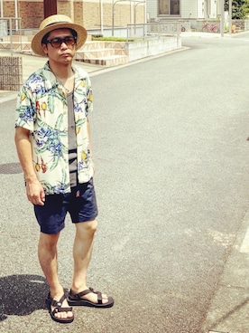 「BARCEDOS（バルセドス）のアイテム」を使った、SG Ryoheyさん（メンズ・163cm）の夏コーディネート