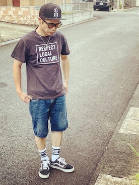 「VANS（バンズ）のアイテム（レッグウェア）」を使った、SG Ryoheyさん（メンズ・163cm）の夏コーディネート