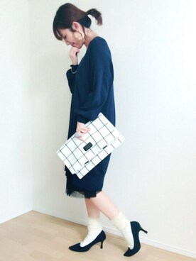 「passage mignon/flaneur（パサージュミニョンフラヌール）のアイテム（アクセサリー）」を使った、memeさん（レディース・158cm）の秋コーディネート