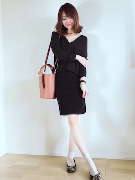 「passage mignon/flaneur（パサージュミニョンフラヌール）のアイテム（アクセサリー）」を使った、memeさん（レディース・158cm）の冬コーディネート