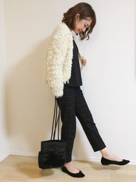 「passage mignon/flaneur（パサージュミニョンフラヌール）のアイテム（アクセサリー）」を使った、memeさん（レディース・158cm）の秋コーディネート