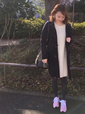 「別注スニーカー」｜memeさん（レディース・158cm）の冬コーディネート