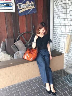 「NANO universe（ナノユニバース）のアイテム（アナログ腕時計）」を使った、memeさん（レディース・158cm）の夏コーディネート