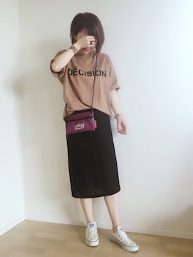 「BEAMS BOY（ビームスボーイ）のBEAMS BOY / アセチ ワイド リング（リング）」を使った、memeさん（レディース・158cm）の夏コーディネート