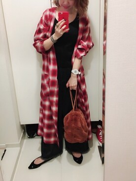 「Lee（リー）のアイテム（その他アウター）」を使った、memeさん（レディース・158cm）の秋コーディネート