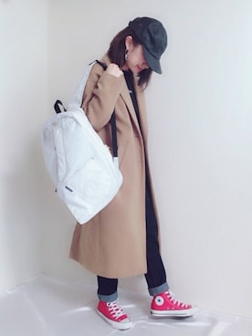 「Another Edition（アナザーエディション）のアイテム（キャップ）」を使った、memeさん（レディース・158cm）の冬コーディネート