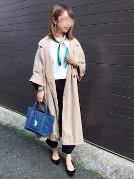 「BEAMS BOY（ビームスボーイ）のBEAMS BOY / アセチ ワイド リング（リング）」を使った、memeさん（レディース・158cm）の春コーディネート