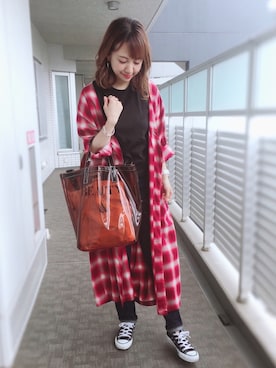 「Lee（リー）のアイテム（その他アウター）」を使った、memeさん（レディース・158cm）の春コーディネート