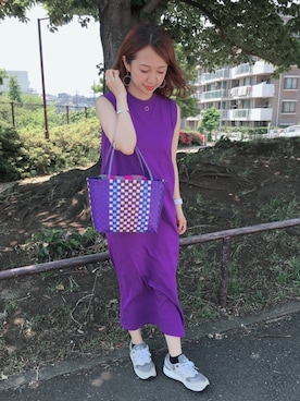 「FRUIT OF THE LOOM（フルーツオブザルーム）のアイテム（ワンピース/ドレス）」を使った、memeさん（レディース・158cm）の夏コーディネート
