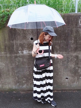 「petitcro（プティクロ）のpetitcro  ワイドバングル PCKB1901001（バングル/リストバンド）」を使った、memeさん（レディース・158cm）の夏コーディネート