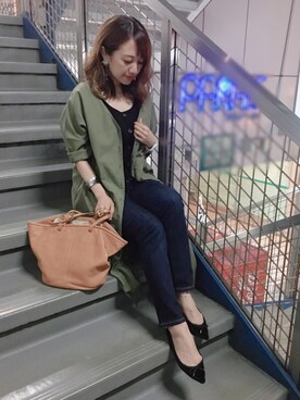 「petitcro（プティクロ）のpetitcro  ワイドバングル PCKB1901001（バングル/リストバンド）」を使った、memeさん（レディース・158cm）の夏コーディネート