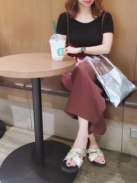 「Sinfu（シンフ）のアイテム」を使った、memeさん（レディース・158cm）の夏コーディネート