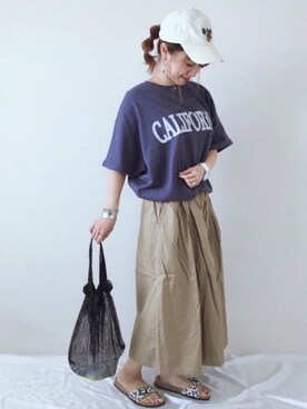 「petitcro（プティクロ）のpetitcro  ワイドバングル PCKB1901001（バングル/リストバンド）」を使った、memeさん（レディース・158cm）の夏コーディネート