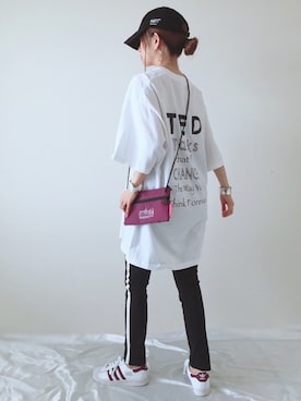 「petitcro（プティクロ）のpetitcro  ワイドバングル PCKB1901001（バングル/リストバンド）」を使った、memeさん（レディース・158cm）の夏コーディネート