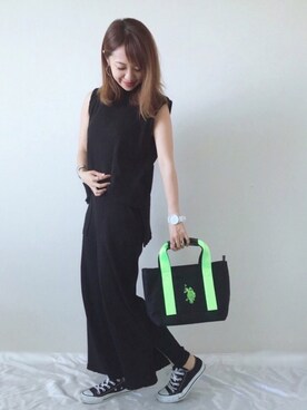 「petitcro（プティクロ）のpetitcro  ワイドバングル PCKB1901001（バングル/リストバンド）」を使った、memeさん（レディース・158cm）の秋コーディネート