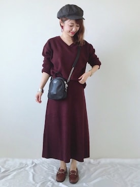 「petitcro（プティクロ）のpetitcro  ワイドバングル PCKB1901001（バングル/リストバンド）」を使った、memeさん（レディース・158cm）の秋コーディネート