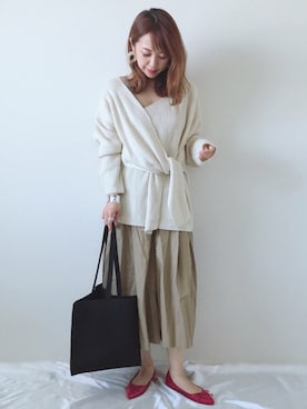 「petitcro（プティクロ）のpetitcro  ワイドバングル PCKB1901001（バングル/リストバンド）」を使った、memeさん（レディース・158cm）の秋コーディネート