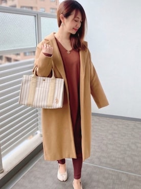「U.S.POLO ASSN.」｜「アイテム（バレエシューズ）」を使った、memeさん（レディース・158cm）の冬コーディネート