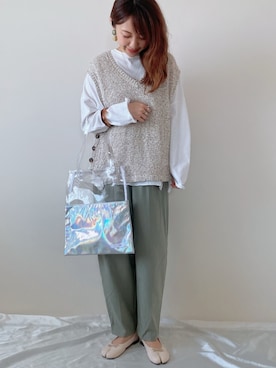 「Sinfu（シンフ）のアイテム」を使った、memeさん（レディース・158cm）の春コーディネート