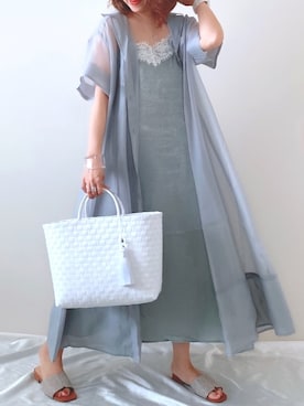 「シアーシャツワンピース」｜memeさん（レディース・158cm）の秋コーディネート