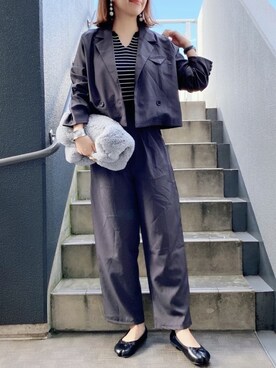 「petitcro（プティクロ）のpetitcro  ワイドバングル PCKB1901001（バングル/リストバンド）」を使った、memeさん（レディース・158cm）の秋コーディネート