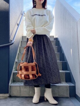 「A.N.L（エーエヌエル　レーベル）のアイテム」を使った、memeさん（レディース・158cm）の春コーディネート