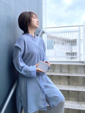 「DEVICE（デバイス）のアイテム（財布）」を使った、memeさん（レディース・158cm）の春コーディネート