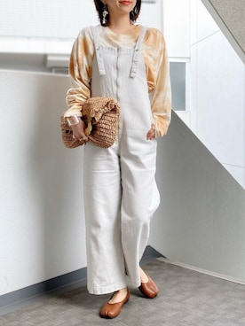 「reca（レカ）のアイテム（オールインワン・サロペット）」を使った、memeさん（レディース・158cm）の春コーディネート
