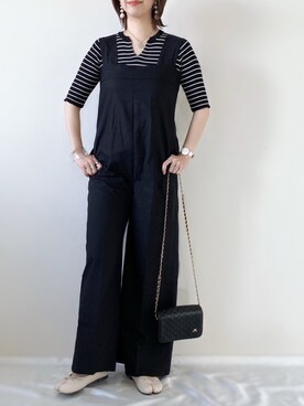 「rectangle（レクタングル）のアイテム（オールインワン・サロペット）」を使った、memeさん（レディース・158cm）の春コーディネート