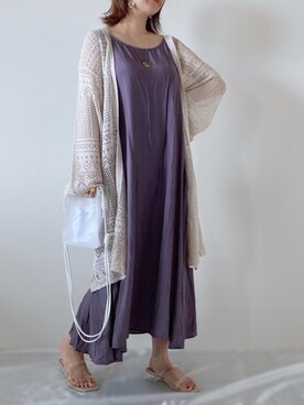 「RECTANGLE」｜「アイテム（ワンピース/ドレス）」を使った、memeさん（レディース・158cm）の夏コーディネート