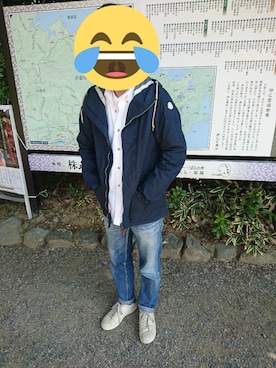「MONCLER（モンクレール）のアイテム（マウンテンパーカー）」を使った、Yuさん（メンズ・173cm）の春コーディネート