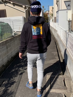 「Supreme x The North Face」｜「アイテム（帽子）」を使った、Yuさん（メンズ・173cm）の秋コーディネート