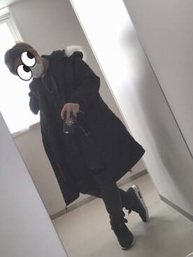 「alpha」｜「アイテム（モッズコート）」を使った、chihiroさん（メンズ・163cm）の冬コーディネート