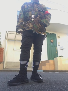 「MARCELO BURLON（マルセロ・バーロン）のアイテム（キーケース/キーアクセサリー）」を使った、chihiroさん（メンズ・163cm）の春コーディネート