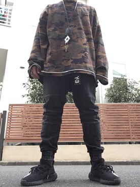 「MARCELO BURLON（マルセロ・バーロン）のアイテム（キーケース/キーアクセサリー）」を使った、chihiroさん（メンズ・163cm）の春コーディネート