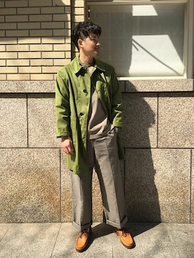 「GALLEGO DESPORTES」｜ジョさん（メンズ・177cm）の春コーディネート
