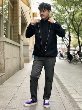 「orcival」｜「アイテム（その他アウター）」を使った、ジョさん（メンズ・177cm）の秋コーディネート