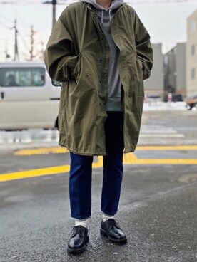 モッズコートを使った スウェパカ のメンズ人気ファッションコーディネート Wear