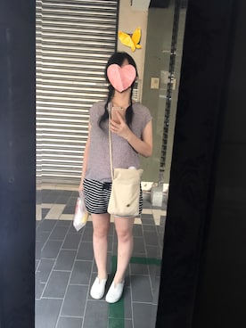「NET（ネット）のアイテム（パンツ）」を使った、Peanut さん（レディース・158cm）の夏コーディネート