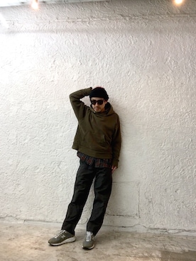 「DOLCE&GABBANA（ドルチェアンドガッバーナ）のアイテム（スラックス）」を使った、Yasuhiro Tsushimaさん（メンズ・165cm）の冬コーディネート