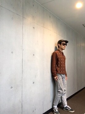 「Supreme （シュプリーム）のアイテム（キャップ、ブラック系）」を使った、Yasuhiro Tsushimaさん（メンズ・165cm）の冬コーディネート